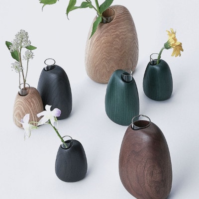 SASAKIのMangovase regulargreen【旭川クラフト木製品花瓶】_03257
