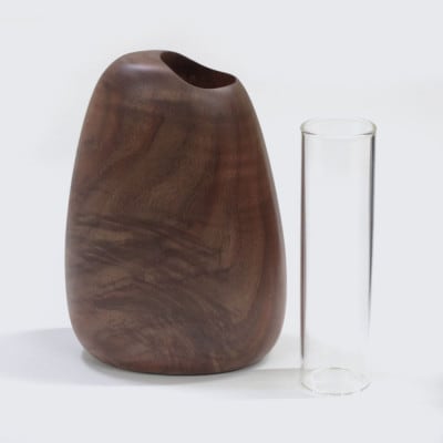 SASAKIのMango vase - largewalnut【旭川クラフト木製品花瓶】03259