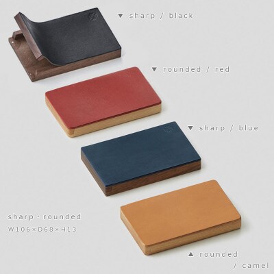SASAKIのFlap card case - sharp BK|旭川クラフト木製品_03268