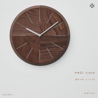 SASAKIのHAGIclock-BevelCircleW|旭川クラフト木製品壁掛け時計_03457