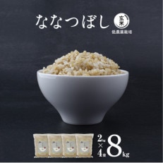 【令和5年産・玄米・真空パック・低農薬栽培】 あさひかわ産 ななつぼし玄米 2kg&times;4袋_03126