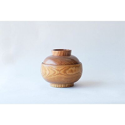 木で作った「どんぶり(ふた付)」2個セット_00500