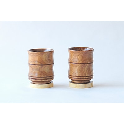 エンジュ　ぐいのみ竹型ペア_01039