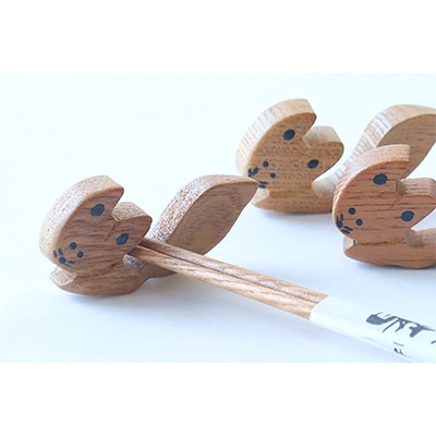 蝦夷箸5膳とキタキツネ箸置きセット_01401