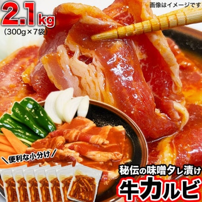 秘伝タレ漬け味噌牛カルビ2.1kg(300g×7袋)_02202