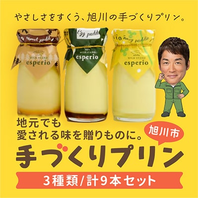 【のし付き】新鮮な牛乳を使用した、手づくりプリン3種類計9本セット_00155