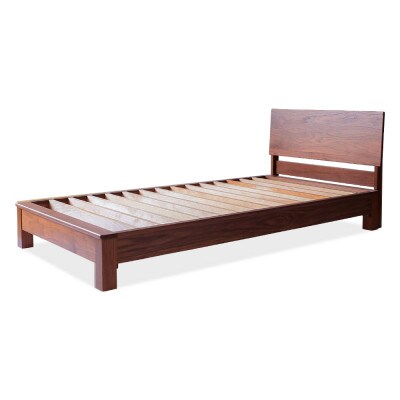 旭川家具 MUKU工房オリジナル ムク ベッド シングル ウォールナット_02930