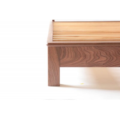 旭川家具 MUKU工房オリジナル ムク ベッド シングル ウォールナット_02930