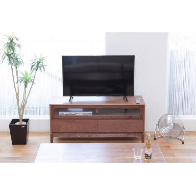 旭川家具 MUKU工房オリジナル ムク TVボード 120 ウォールナット_03239