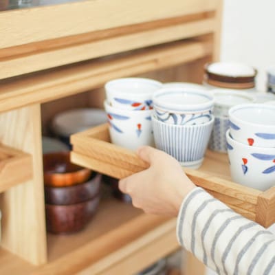 旭川家具 山室家具製作所 ココ キャビネット2段 北海道ナラ_04587