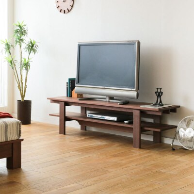 旭川家具 MUKU工房オリジナル ノキ TVボード ウォールナット_04913