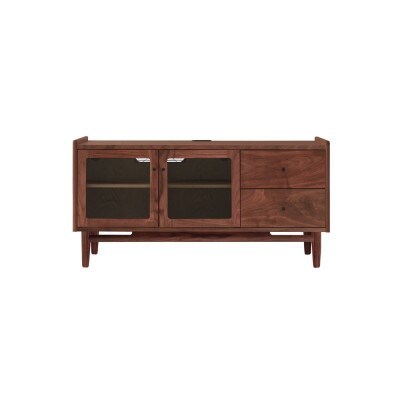 旭川家具 MUKU工房オリジナル ジャム テレビ台 ハイ 120 ウォールナット_04908