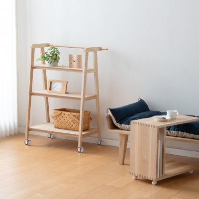 旭川家具　cosine　ワゴンシェルフ　ウォルナット_00838