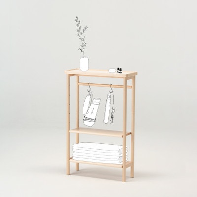 旭川家具 cosineのバスラック　ウォルナット_02966
