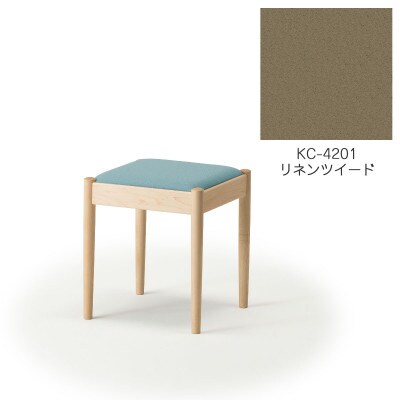 旭川家具 cosine　フォルクスツール メープル　KCリネンツイード_03579