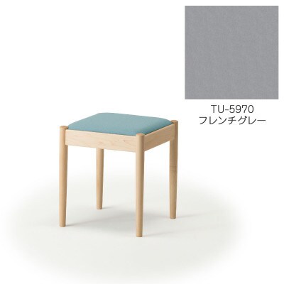 旭川家具 cosine　フォルクスツール メープル　TUフレンチグレー_03591