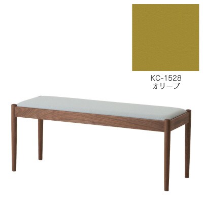 旭川家具　cosine　フォルクベンチ　ウォルナットKC　オリーブ_04519