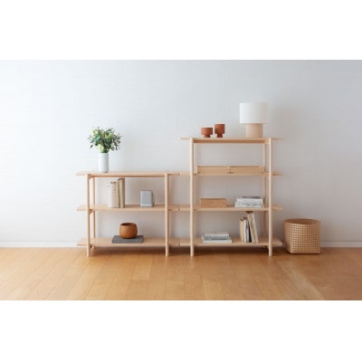 旭川家具　cosine　リビングシェルフ85　北海道タモ_05763