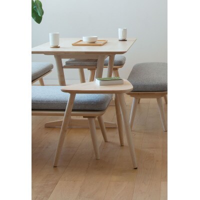 旭川家具　cosine　トリコサイドテーブル　北海道タモ_05766