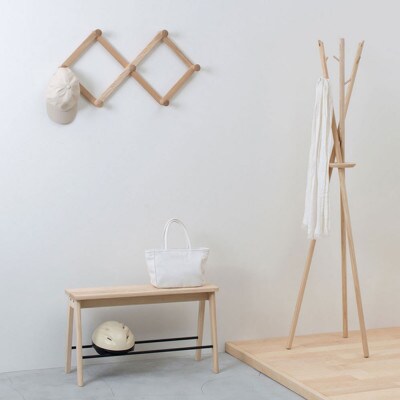 旭川家具 cosine シューラックベンチ ライトグレー_04937