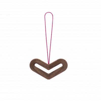 旭川家具　cosine　STEPS オーナメント HEART ウォルナット_05790