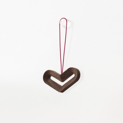旭川家具　cosine　STEPS オーナメント HEART ウォルナット_05790