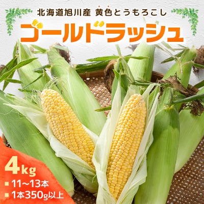 【2025年8月上旬発送開始】旭川産黄色とうもろこしゴールドラッシュ4kg_11～13本_00092
