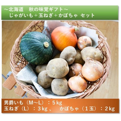【2024年9月中旬発送開始】北海道秋の味覚ギフトじゃがいも+玉ねぎ+かぼちゃ計10kg_02160