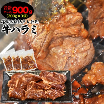 【合計900g】秘伝タレ漬け厚切牛ハラミ(サガリ)300g×3袋_03638