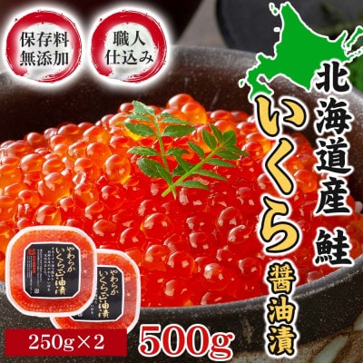 2026年秋発送【化学調味料無添加】北海道産鮭 いくら醤油漬500g(250g×2)_00584