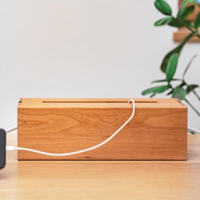 ケーブルボックス(小)(チェリー)_05515