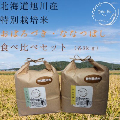 【先行受付】令和6年産 特別栽培米「おぼろづき」「ななつぼし」精米 各3kg_03194