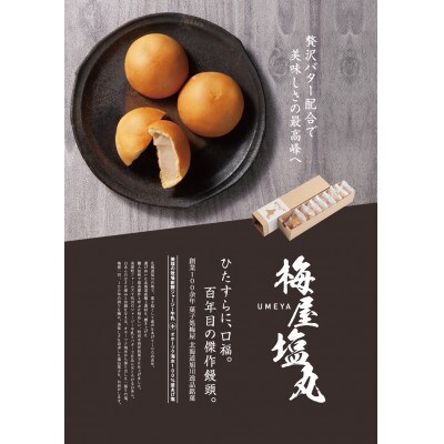 北海道産素材にこだわった菓子処梅屋自慢の逸品【塩丸】14個入り_04274