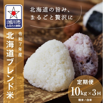 【毎月定期便】北海道産ブレンド米10kg_05541全3回