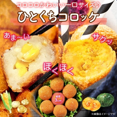 北海道 一口コロッケ2種(コーン・かぼちゃ)各1 計2kg エフケイ工房 旭川市_04220