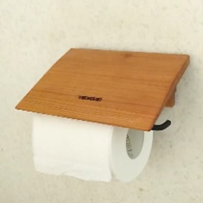 木製+鉄のトイレットペーパーホルダー(アイアン雑貨)　mi0025-0006