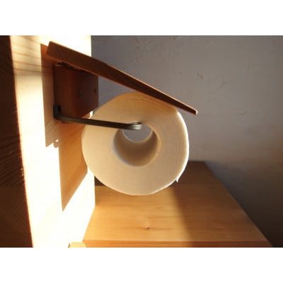 木製+鉄のトイレットペーパーホルダー(アイアン雑貨)　mi0025-0006