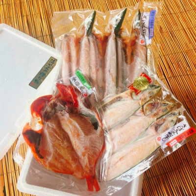 B-4こだわり干物セット(さんま開き・いか開き・金目鯛開き・さば文化干し)mi0012-0112