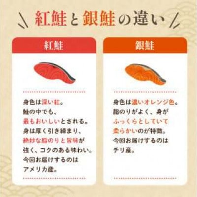 紅鮭・銀鮭の切身(各10切) mi0012-0087 | 千葉県南房総市