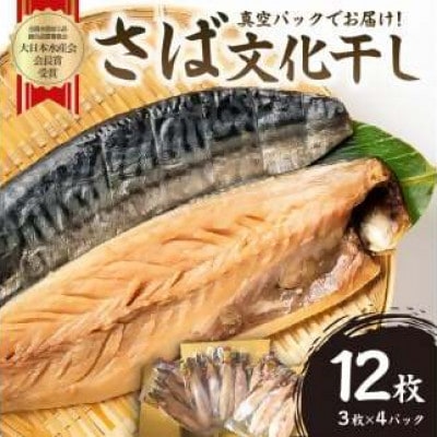 小分け　さば　文化干し　3枚入り×4パック　真空パック　mi0012-0104
