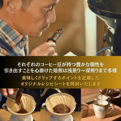 【定期便】【豆】スペシャルティコーヒー豆 焙煎士セレクト250g×2種6回　mi0043-0005