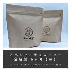 2023年5月発送開始『定期便』【豆】スペシャルティコーヒー豆 焙煎士セレクト250g×2種全6回