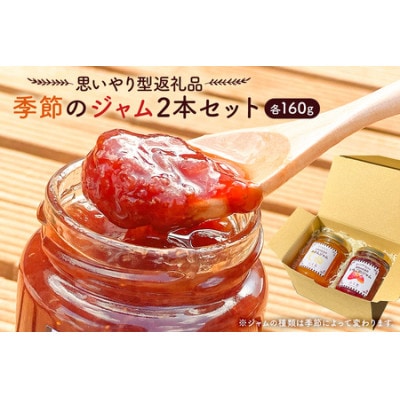 【思いやり型返礼品】季節のジャム2本セット(160ml×2本) mi0049-0002