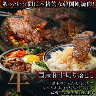 国産和牛切り落し☆韓国風甘辛☆焼肉味付250g×6P
