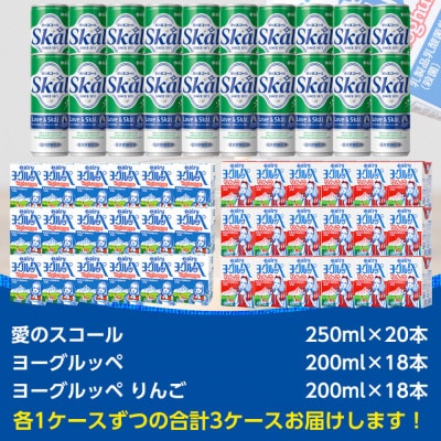 2種類のヨーグルッペと愛のスコールセット(合計56本)【宮崎県都城市】