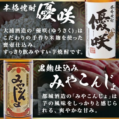 優咲・みやこんじょ黒・霧島4色　25度セット