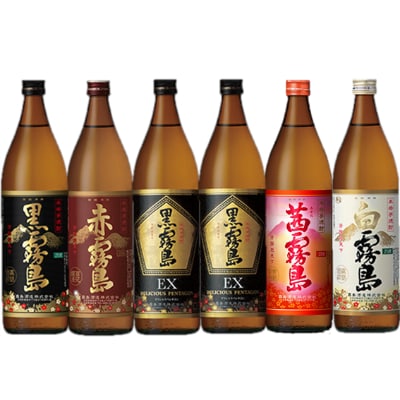 華やか霧島焼酎25度5種900ml×6本