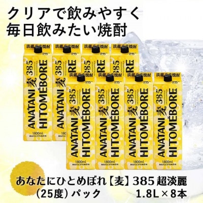 ANATANIHITOMEBORE【麦】(25度)1.8パック×8本