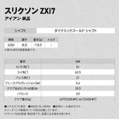 ZXi7アイアン ダイナミックゴールド スチール単品 (AW/S200)【2026モデル】
