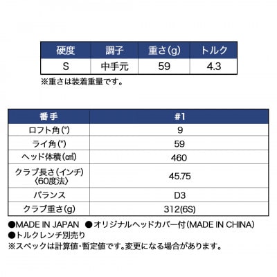 スリクソン ZXi LS ドライバー 【S/9/LH】左利き用_CK-C703-9SLH